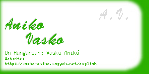 aniko vasko business card